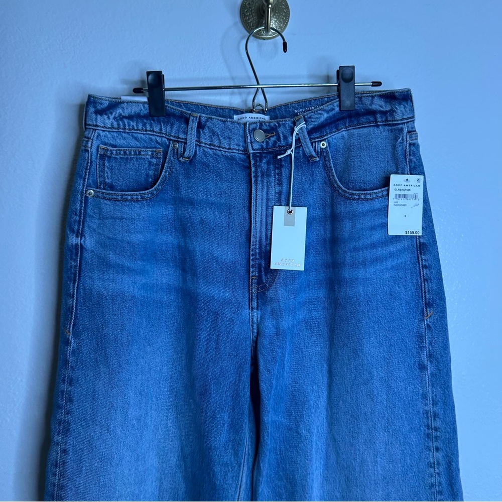 NWT Good American Good Standard Baggy Straight Leg Slouchy Jean 100% Cotton 6/28 - Picture 6 of 16